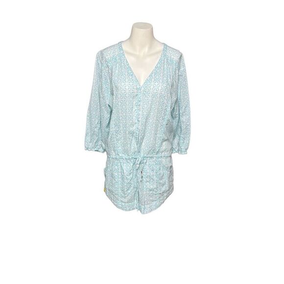 Lole blue and white print swimsuit cover up size M - Picture 1 of 13